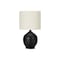 Monarch Specialties Lighting, 17 in.H, Table Lamp, Black Ceramic, Ivory / Cream Shade, Transitional I 9739 - alternate 4